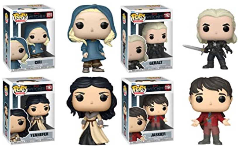 Funko Pop! Television: The Witcher Collectible Vinyl Figures, 3.75" (Set of 4)