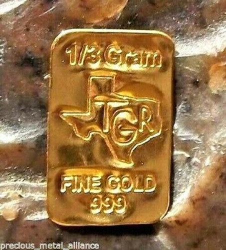 1 /3 gram Gold Bar - TGR  TEXAS - 999.9 Fine in Assay  | eBay