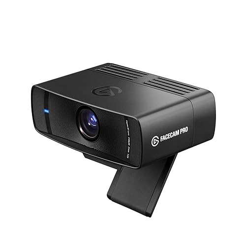 Elgato Facecam Pro, True 4K60 Ultra HD Webcam for Live Streaming, Gaming, Video Calls, Advanced Light Correction, DSLR Style Control, Wide Angle, Works with OBS, Teams,Zoom, PC/Mac, Black - Facecam Pro
