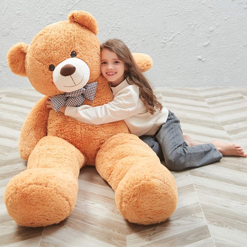 MorisMos Life Size Bear, Giant Teddy Bear Stuffed Animals Plush for Girlfriend Valentine Christmas Birthday 55 Inches - Orange 55 Inch
