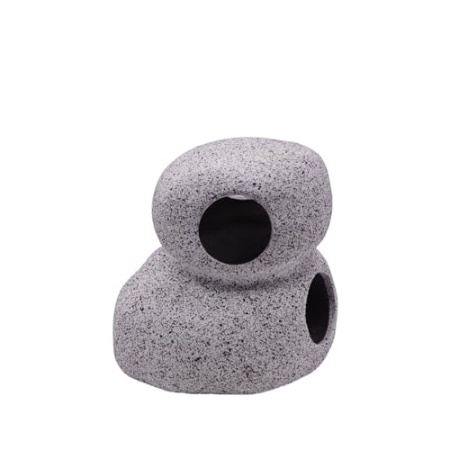 PENCK Fish Aquarium Decor Ceramic Hideaway Cave Hideout Ornament Betta Fish Tank Accessories Decorations for Shrimp Cichlid Bonsai to Play Spawn and Rest