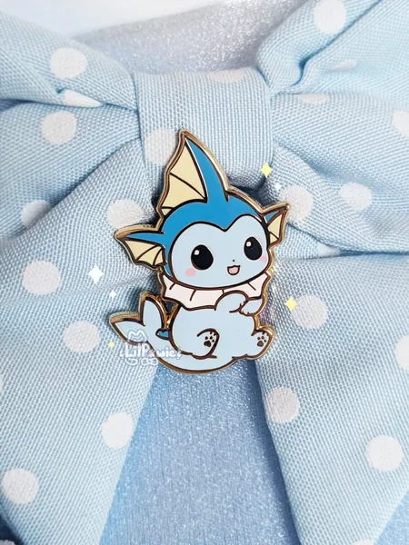 Vaporeon 1.5'' Gold-plated Hard Enamel Pin Baby Eeveelution Water Type