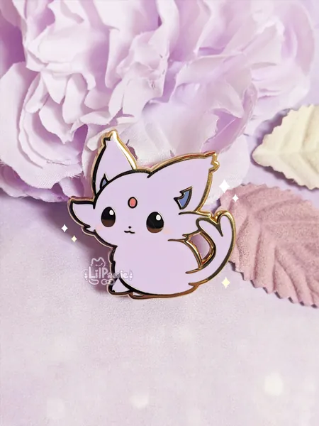 Espeon 1.3'' Gold-plated Hard Enamel Pin Baby Eeveelution Psychic Type