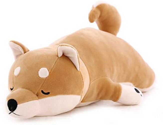 30'' Shiba Inu Plush Stuffed Animal, Weighted Stuffed Animals for Anxiety, Giant Weighted Plush, Dog Plush Pillow Hugging Pillow Sleeping Cushion Soft Plush Toy Big Stuffed Animals Kawaii Decor - Brown