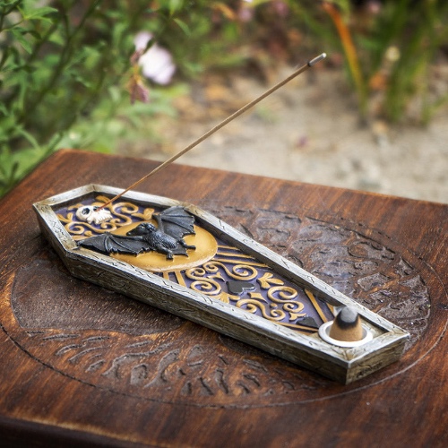 Bat Coffin Shaped Incense Burner