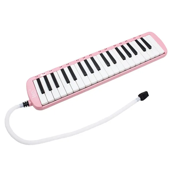 SUPVOX 37 Key Melodica Instrument with Mouthpiece Tube Air Piano Keyboards Pianica Musical Instrument with Soft Case for Music Lovers Beginners (Pink) - 37 key Pink