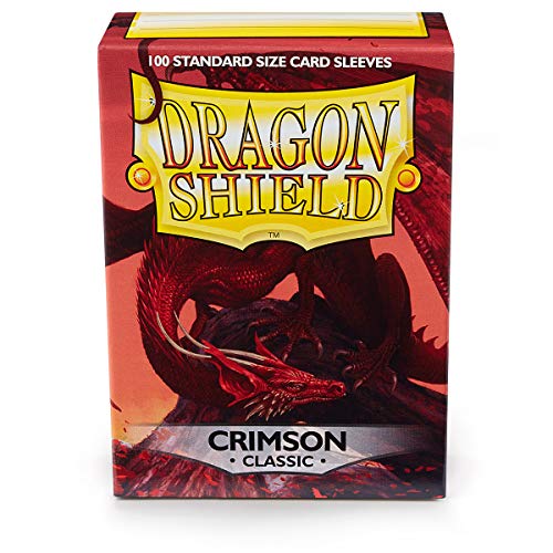 Dragon Shield Standard Size Card Sleeves – Classic Crimson 100 CT - MTG Card Sleeves are Smooth & Tough - Compatible with Pokemon, Yugioh, & Magic The Gathering Card Sleeves