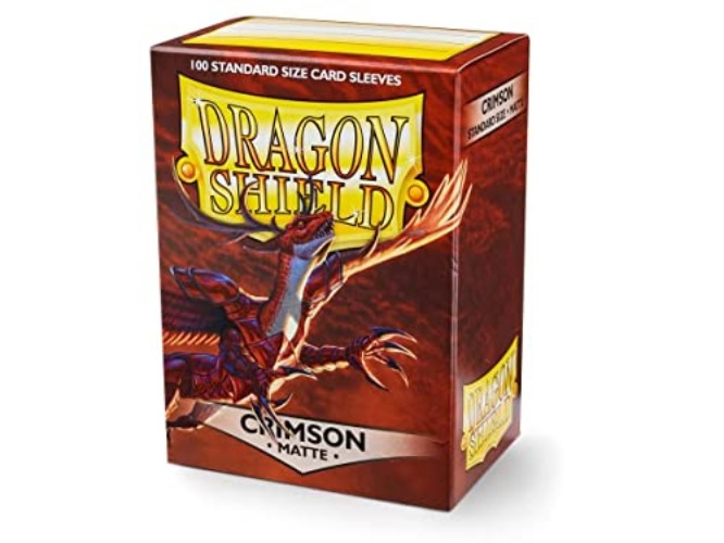 Dragon Shield Standard Size Sleeves – Matte Crimson 100CT - Card Sleeves are Smooth & Tough - Compatible with Pokemon, Yugioh, & Magic The Gathering Card Sleeves – MTG, TCG, OCG