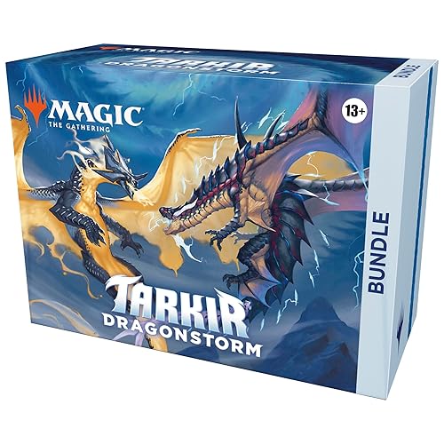 Magic: The Gathering Tarkir: Dragonstorm - Bundle (9 Play Boosters, 40 Lands, 1 Alt-Art Card + Exclusive Accessories)