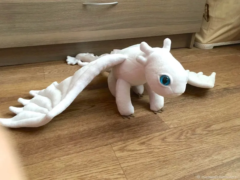 Light Fury Inspired Amigurumi, Toothless Dragon, Light Fury Plush, Light Fury Stuffed Toy, How To Train Your Dragon