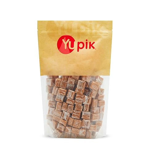 Yupik Creamy Caramels, 1 kg, Gluten-Free, Individually Wrapped, Semi-Soft Candies, Caramel & Vanilla Flavor, Sweet Candy, Delicious Snacks, Ideal for Gifting, Halloween & Holidays - 1 kg (Pack of 1)
