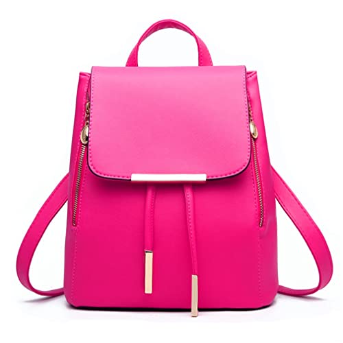 Pahajim Womens Fashion Travel Backpack Mini Purses Bag Cute Rucksack Multipurpose Shoulder Bag - Rose