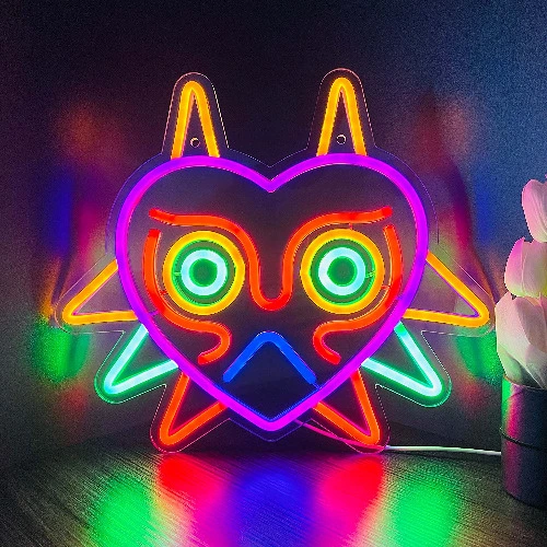 Amazon.com : GGK Majora's Mask LED Sign LoZ Neon Sign for Room Wall Decor Gamer Gifts Zelda Mask Game Room Decor LED Neon Light for Zelda Fans : Tools & Home Improvement