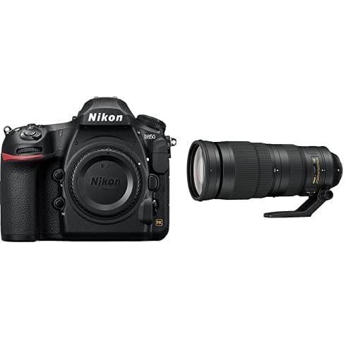 Nikon D850 FX-format Digital SLR Camera Body w/ Nikon AF-S FX NIKKOR 200-500mm f/5.6E ED Vibration Reduction Zoom Lens with Auto Focus - w/ 24-120MM Lens Base