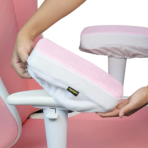 Aguoguo Ergonomic Office Chair Arm Pads,The Latest Upgraded Version, Chair Armrest Cushions Elbow Pillow Pressure Relief Office Chair Gaming Chair armrest with Memory Foam armrest Pads 2-Piece Set of Chair, Women Gift Ideas，Pink