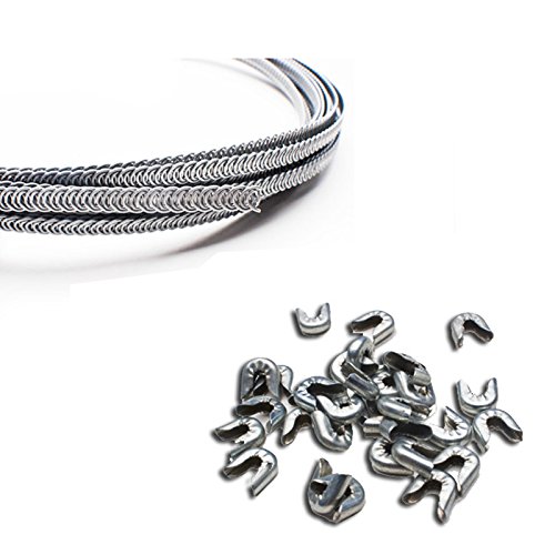 Spiral Metal Boning - 10 Yards, 1/4" + 24 Tips - 1/4"