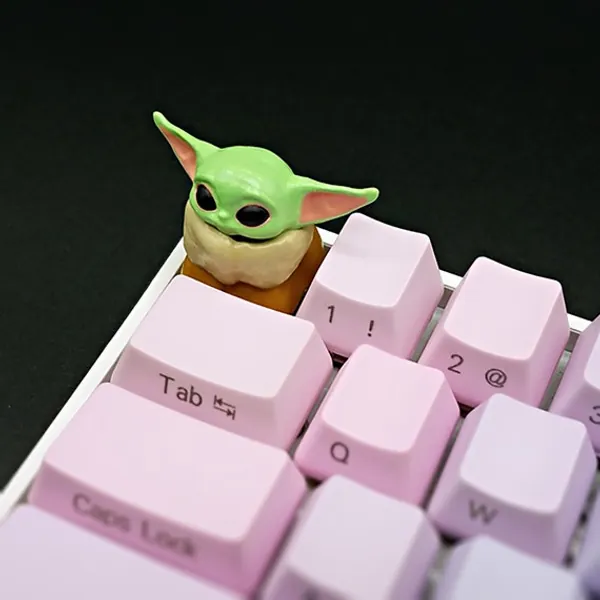 The Mandalorian the Child Baby Yoda Keycap Handmade Resin | Etsy