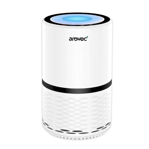 AROVEC Air Purifier H13 True HEPA Air Filter, Cleaner for Home, Bedroom, Removes Germs, Smoke, Dust, Pollen, Odours, 3-Stage Filtration System, Ideal for Allergens, Hay Fever, Pet Dander, White