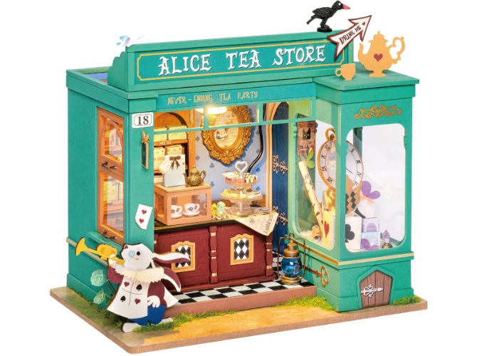 Rolife DIY Miniature Dollhouse Room Kit - Tea Shop Diorama Crafts Hobbies for Women/Men Gifts Teens Adults Home Decor RDG156