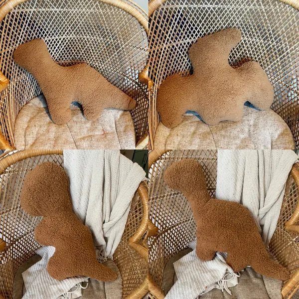 PREORDERONLY*~~Dinosaur Chicken Nugget Shaped Pillow. Super Sized Dino Nuggie. Fun Home Decor. Fun Gift Idea. *PLEASE READ description!*