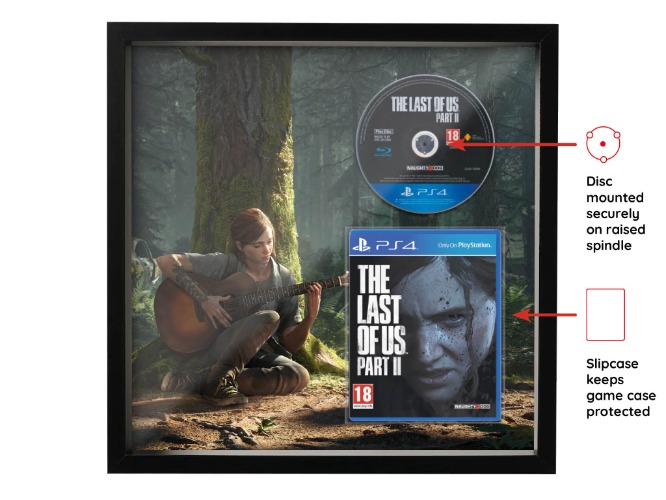 The Last of Us Part II (PS4) Framed Game | Protected version / Ellie (guitar) / Black