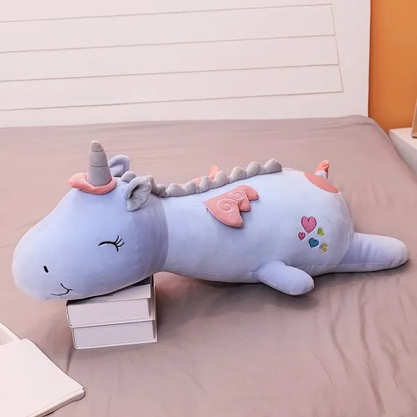 LED Light-Up Unicorn Plushie (3 COLORS, 4 SIZES) by Subtle Asian Treats - No / Candy Blue / 39" / 100cm