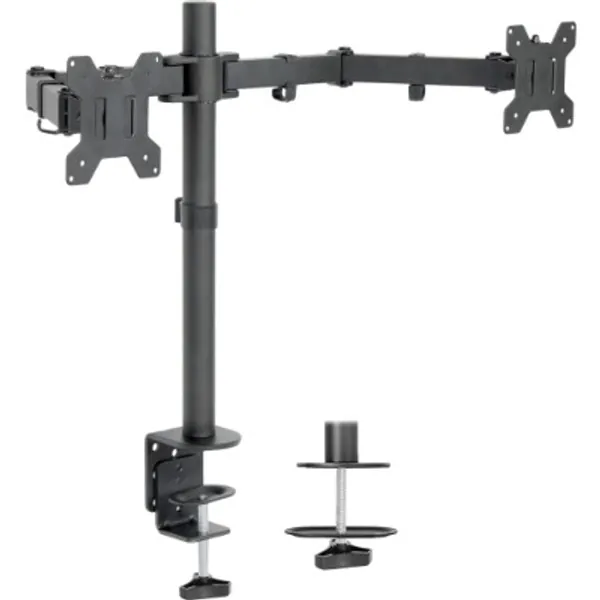 VIVO Dual LCD LED 13 to 27 inch Monitor Desk Mount Stand, Heavy Duty Fully Adjustable, Fits 2 Screens, STAND-V002