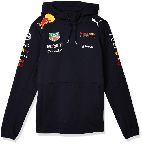 PUMA Red Bull Racing Official Teamline Hoodie, Mens X-Small - Official Merchandise - X-Large Navy