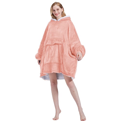 Oversized Sherpa Blanket Hoodie Sweatshirt