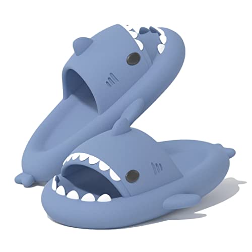 VIYEAR Cloud Shark Slides Slippers, Shark Slippers,Summer SlippersQuick-drying summer shower sandals, non-slip and soft, cute cartoon shark shower slippers - 38/39 EU - Blau