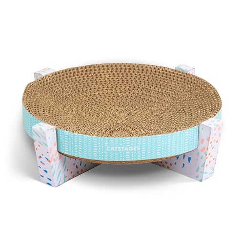Catstages Scratch, Snuggle & Rest Corrugated Cat Scratcher With Catnip (packaging may vary) - Scratch Snuggle & Rest