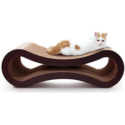 Cat Scratcher Cardboard, Scratching Pad House Bed Furniture Protector, Infinity Shape, Curved - Infinity
