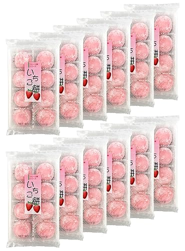 Fruits Mochi Daifuku Ichigo 7.4oz/210g (12pack) - Pack of 12