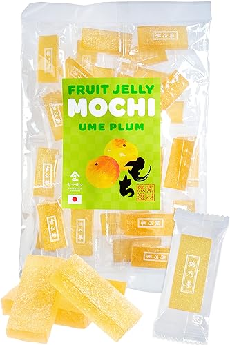 YAMASAN KYOTO UJI Jelly Fruit Mochi, Japanese Traditional Candy, individually wrapped, Artisanal Handworks, 100% Japanese Ume Plum, 300g - Ume Plum