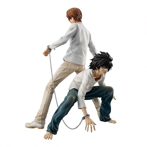 QAHEART Anime Figure Light Yagami and L Figure Model Statue, Manga Character Sculpture Handmade Collectible Desktop Decoration Fans Birthday Gifts - Type 1