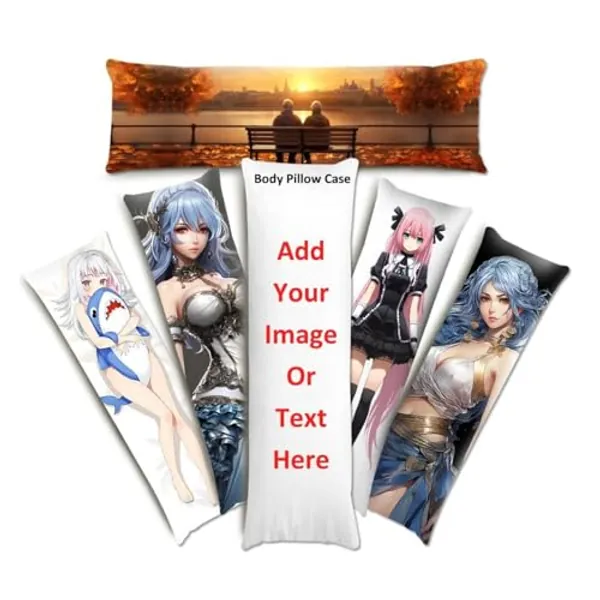 Fhdang Decor Personalized Body Pillow Cover Case Custom Design Photos or Text Outdoor/Indoor Throw Multicolor 13inchx 39inch - 13" x 39" - A