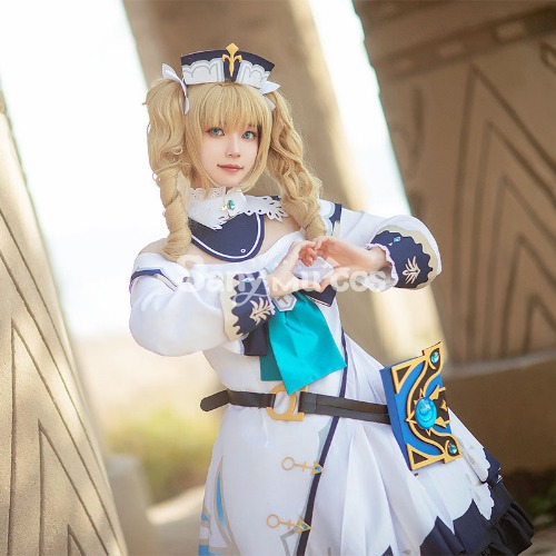 Game Genshin Impact Barbara Gunnhildr Lolita Style Cosplay Costume - L