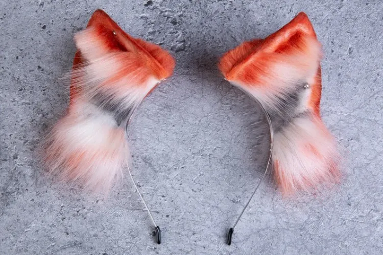Faux Orange Wolf Ears