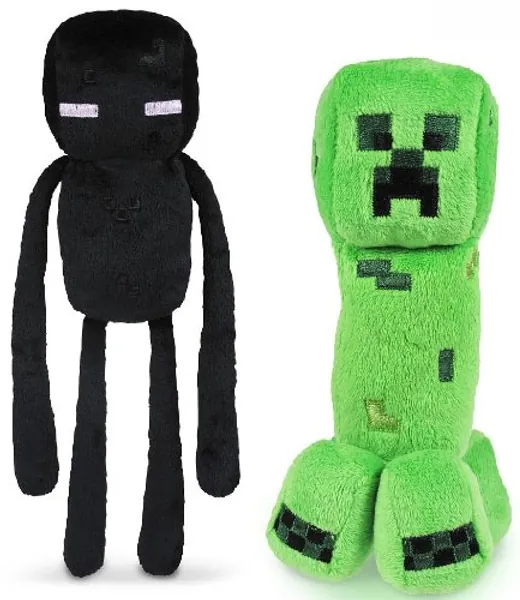 The Zoofy Group LLC Minecraft 7" Plush Enderman & Creeper Set of 2 - 