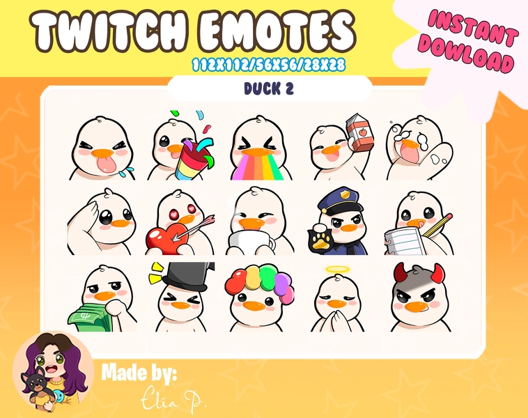 Pack Emotes Pato - Twitch 9