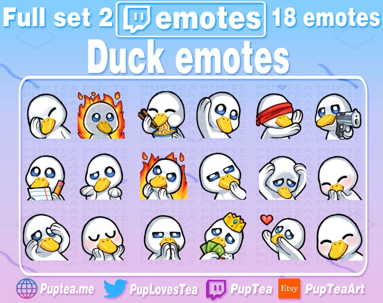 Pack Emotes Pato - Twitch 3