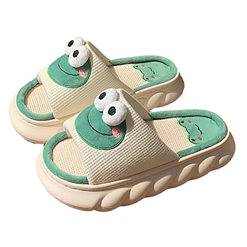 heyheyshine Frog Slippers Women Kawaii Slippers for Women Cartoon dolls Kawaii House Slippers Cute Slippers for Women - 7