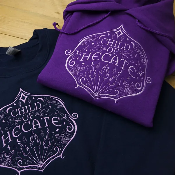 Child of Hecate - Goddess of Witchcraft - Greek Gods, Demigod and Half-Blood embroidered crewneck- Queen of the Witches Mythology