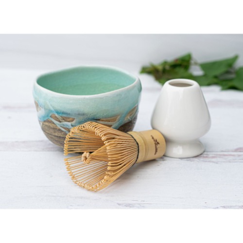 Blue & White Small Matcha Bowl by Aprika Life - Bowl & Holder & Whisk / Bowls