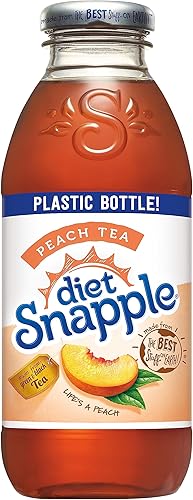 Snapple Diet Iced Tea, Peach, 16 fl oz (Pack of 6) - Diet Peach - 16 Fl Oz (Pack of 6)