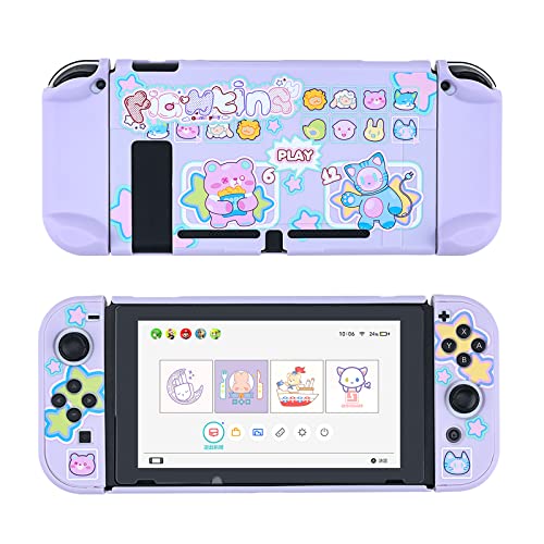 GeekShare Protective Case Slim Cover Case Compatible with Nintendo Switch and Joy-Con - Shock-Absorption and Anti-Scratch (Animal Fighter)