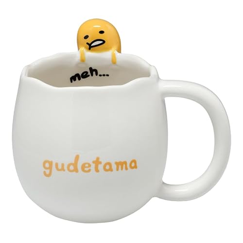 Paladone Gudetama Lazy Egg Mug - Officially Licensed Sanrio Merchandise, Novelty Coffee Cup for Anime and Cartoon Fans, 400 ml (13 fl oz)