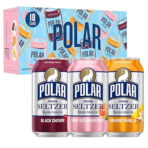 Polar Seltzer Water Crowd Pleaser Variety Pack, 12 fl oz cans, 18 pack - Crowd Pleaser