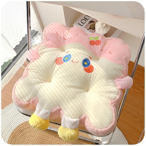 Kawaii Toast Pillow - Pink & White Toast