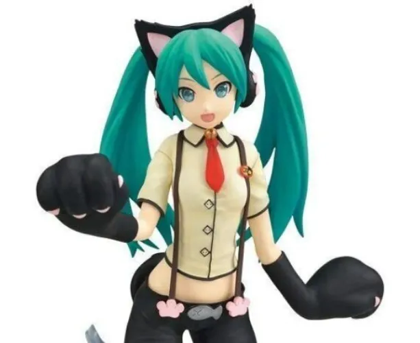 RARE Hatsune Miku Project DIVA Arcade Future Tone Figure Nyanko Cat Style Sega Japan